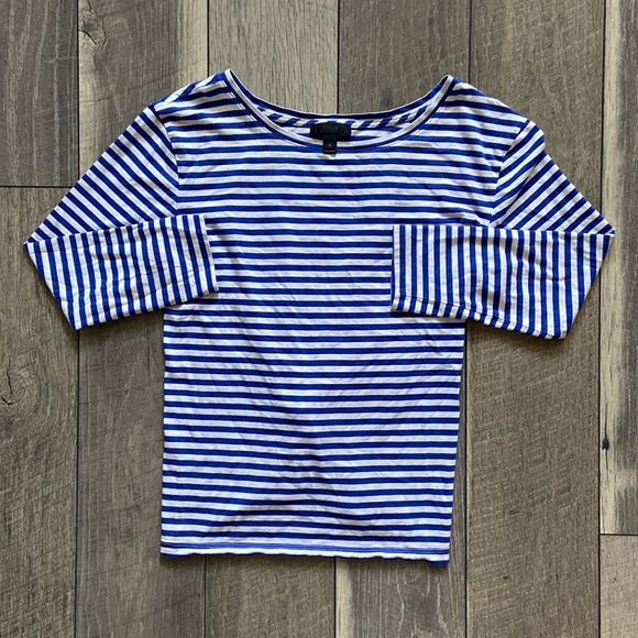 J. Crew Striped Twist Back Top - Picture 3 of 12